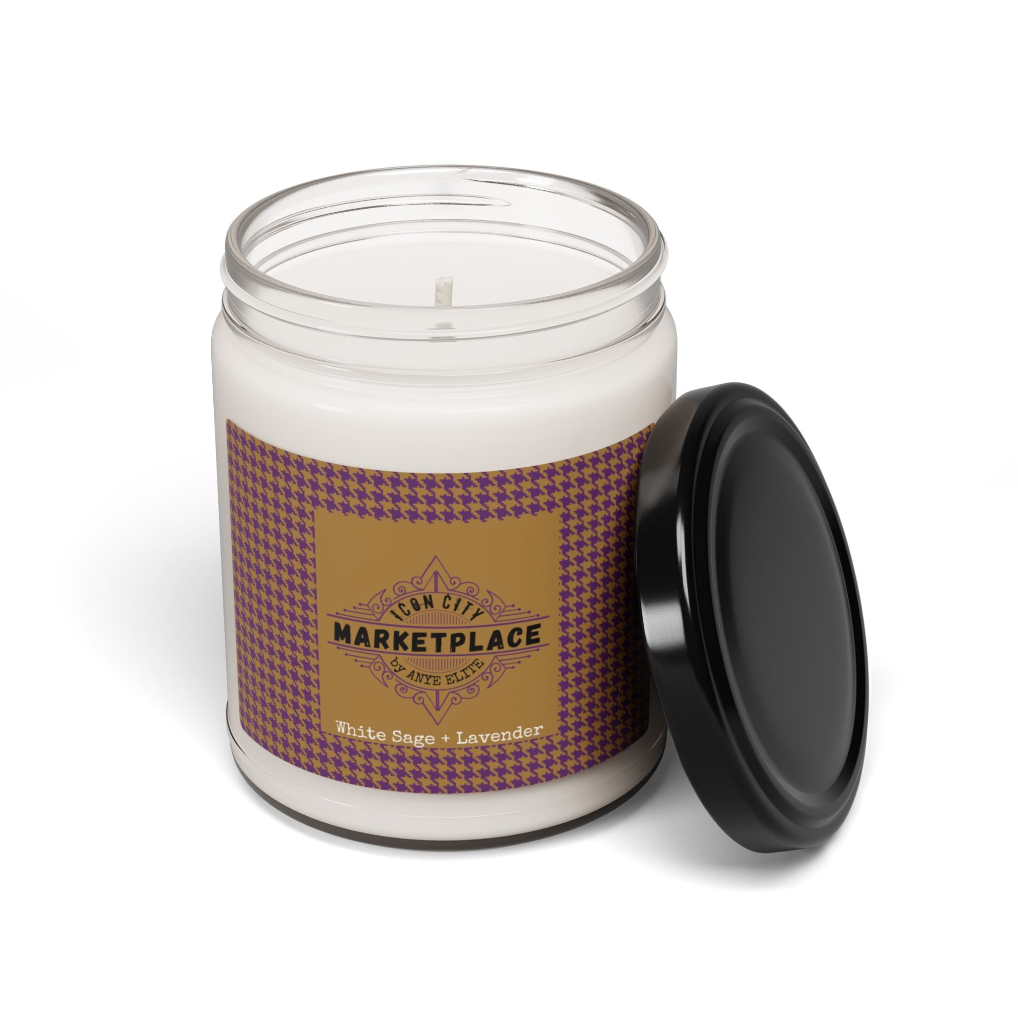 Icon City Marketplace 9oz soy candle - White Sage & Lavender