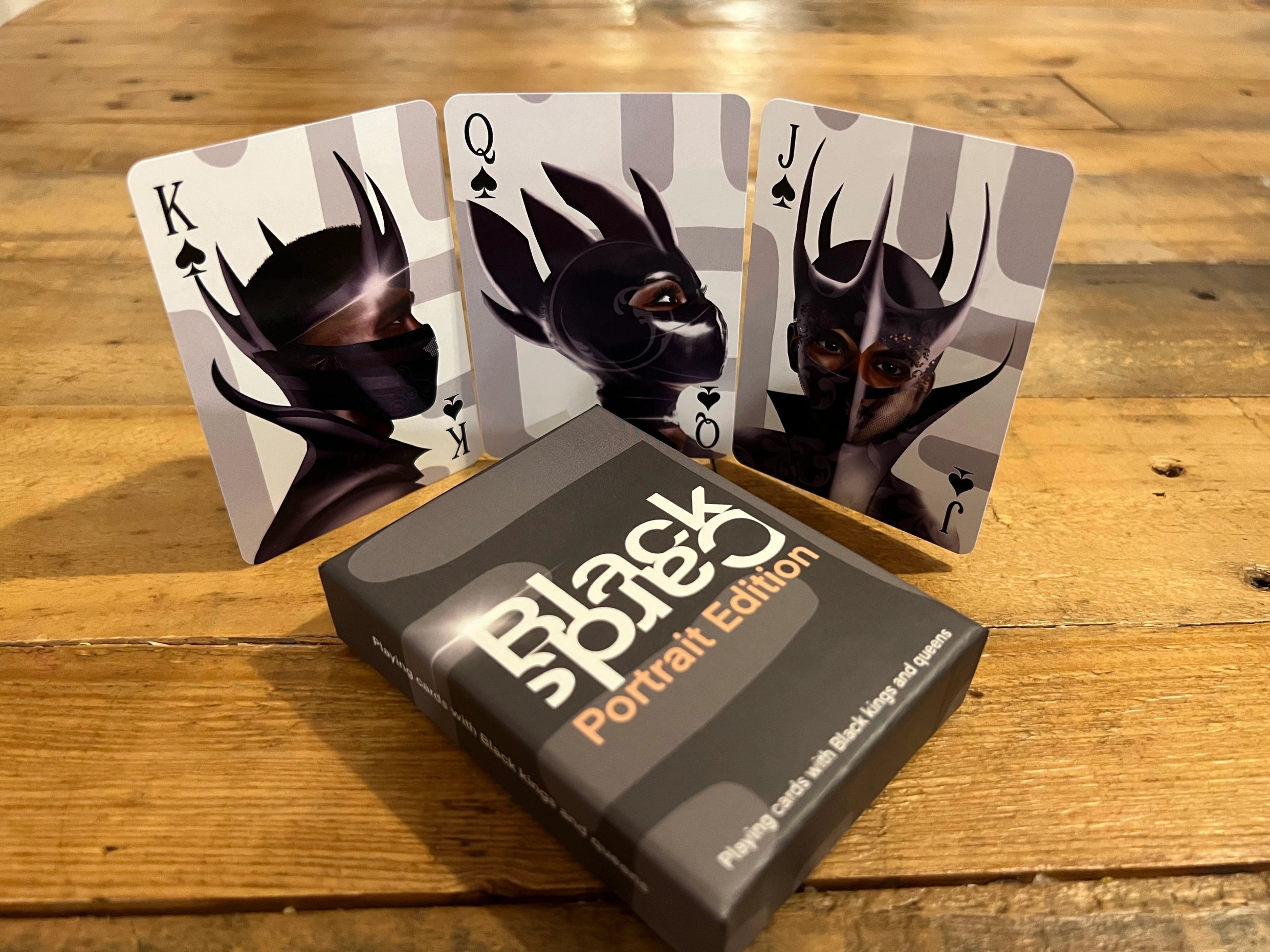 Futurist Black Character Playing Cards (Portrait Edition)
