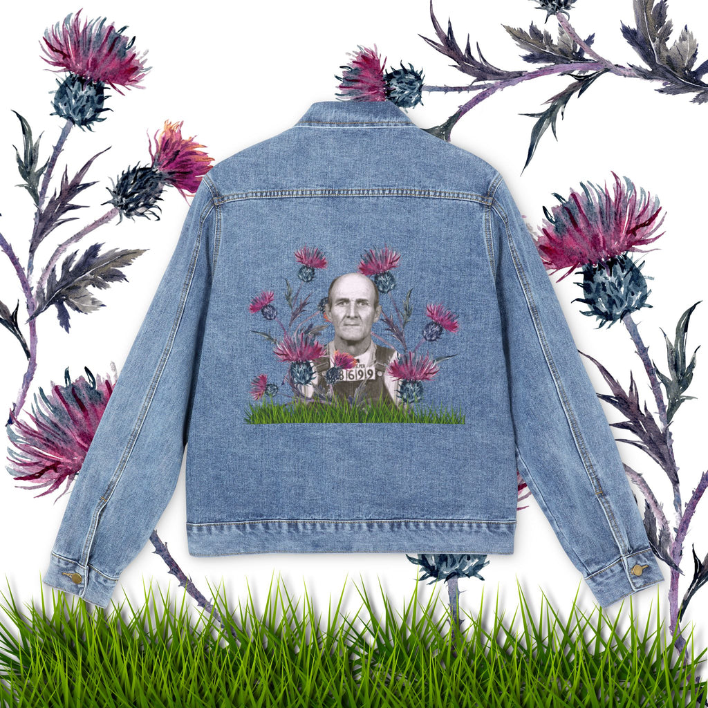"Free Sammy" printed Denim Jacket