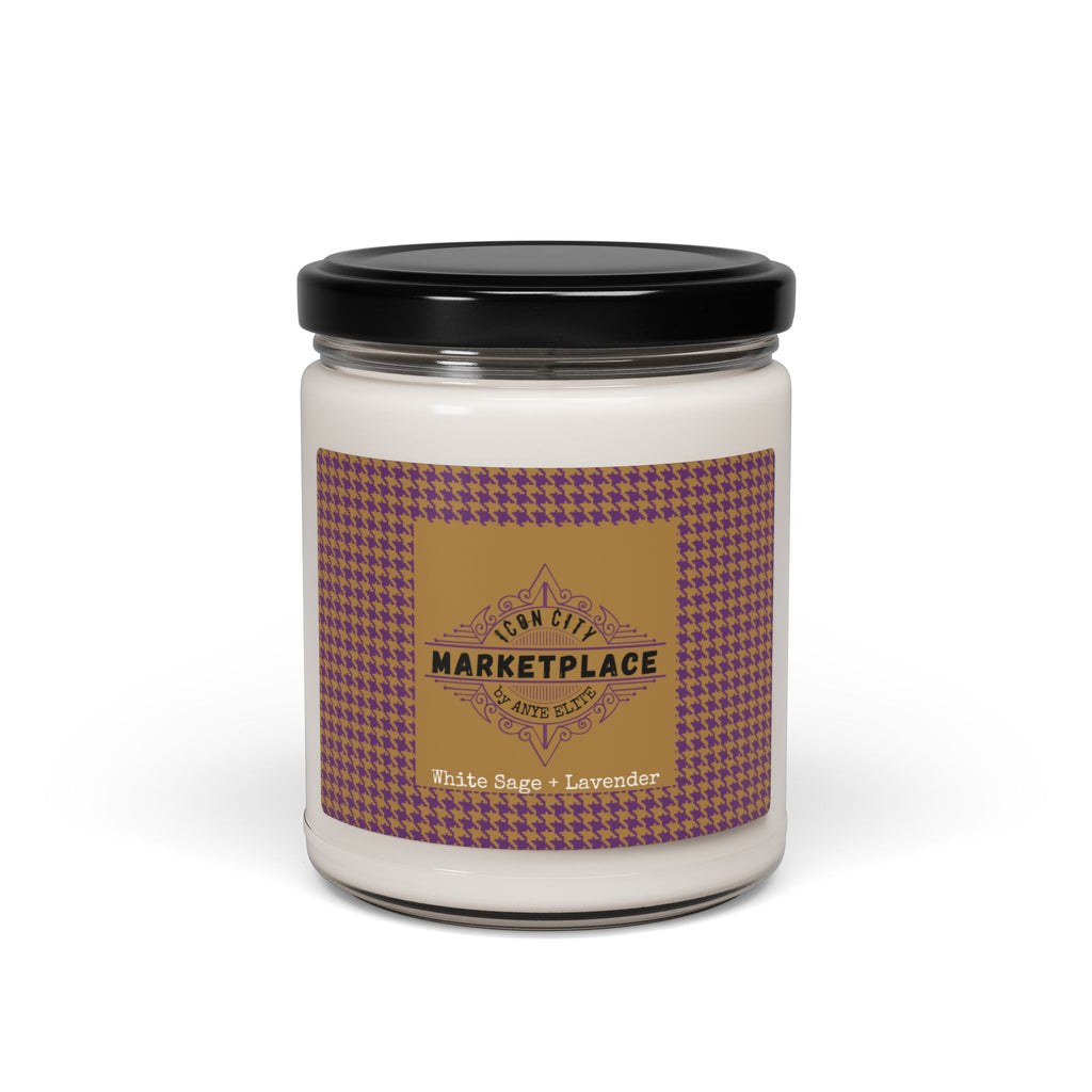 Icon City Marketplace 9oz soy candle - White Sage & Lavender