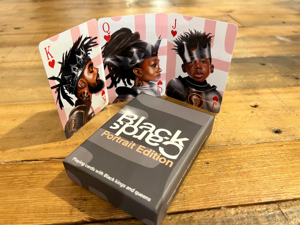 Futurist Black Character Playing Cards (Portrait Edition)