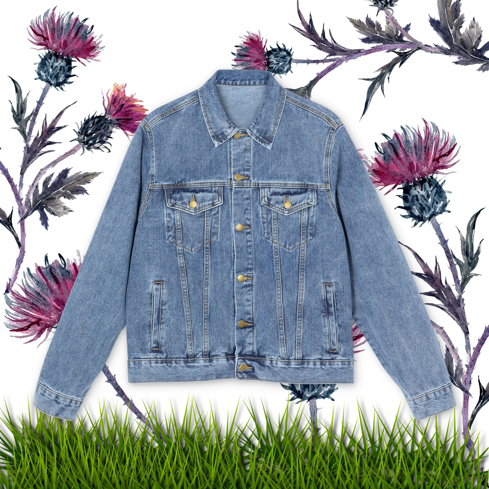 "Free Sammy" printed Denim Jacket