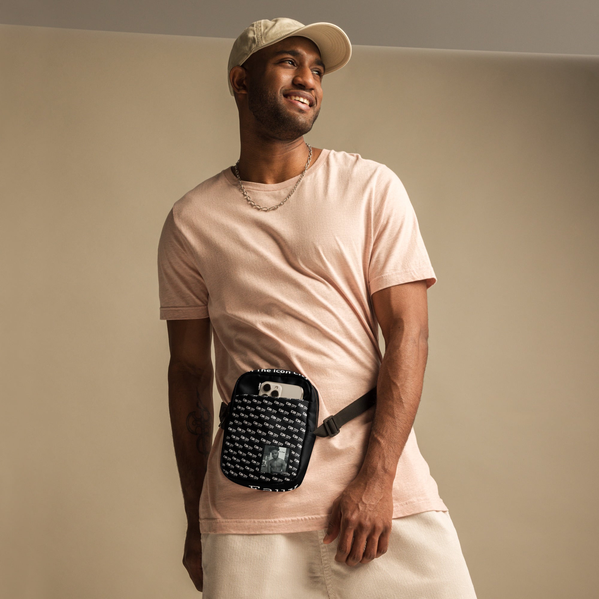 No Faux Utility crossbody bag